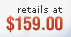 retails at $159